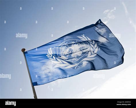United Nations Organization Flag Stock Photo Alamy