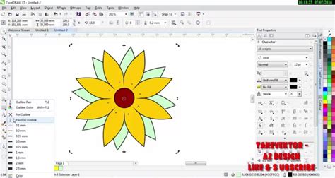Cara Membuat Bunga Di Coreldraw Takevektor Tutorial And Free Vector