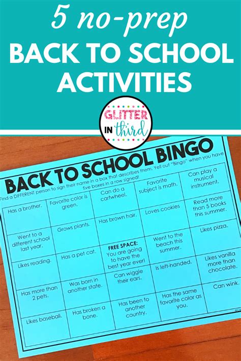 Simple And Easy Activities To Welcome Kids Back To School Glitter In