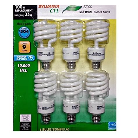Sylvania 13W CFL T2 Spiral Light Bulb 60W Equivalent 850 Lumens