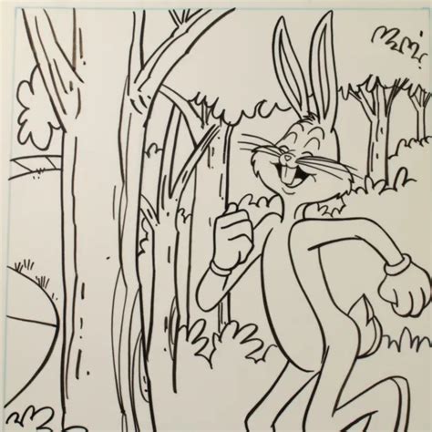 BUGS BUNNY ORIGINAL Artwork Cartoon Drawing Vintage Looney Tunes 20