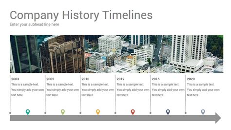 Company History Timelines Diagrams Powerpoint Presentation Template