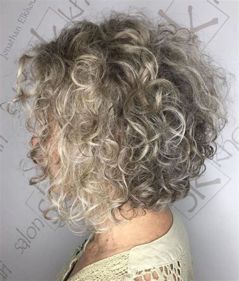 The sharp ends of these hair strands on your forehead can hide the volume of your hair and give you a filler look. 65 Gorgeous Gray Hair Styles in 2020 | Grey curly hair ...