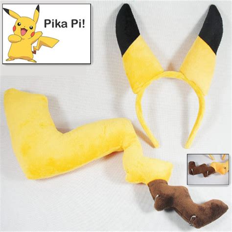 Japan Hot Anime Headwear Pokemon Pikachu Cosplay Fox Ears Nekomimi
