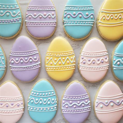 Decorated Easter Egg Cookies Etsy