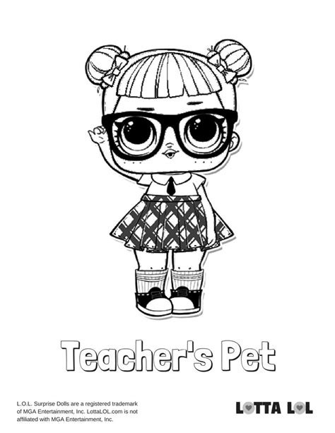 There are so so many different little babies and l.o.l. Teachers Pet Coloring Page Lotta LOL | Coloring pages ...