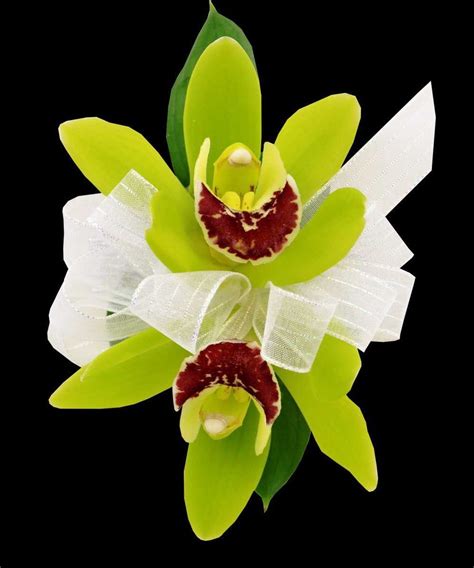 This Stunning Green Cymbidium Orchid Wristlet Is The Perfect Addition