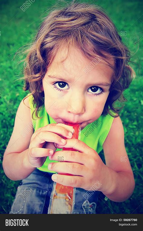 Little Girls Eating Image And Photo Free Trial Bigstock