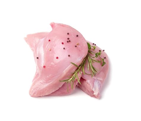 Premium Photo Raw Turkey Fillet Isolated Top View Fresh Uncooked