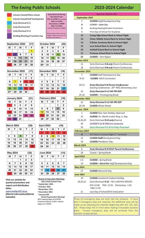 District Calendar 2023 2024 District School Year Calendar