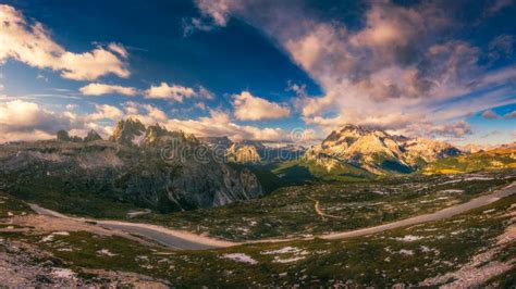 Great View Of The National Park Dolomites Dolomiti Famous Loc Stock