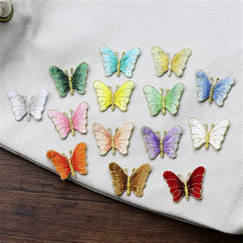 10pcslot Small Embroidered Butterfly Patches Iron On Or Sew Fabric