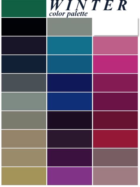Pin By Renc S On Clothes Deep Winter Colors Winter Color Palette