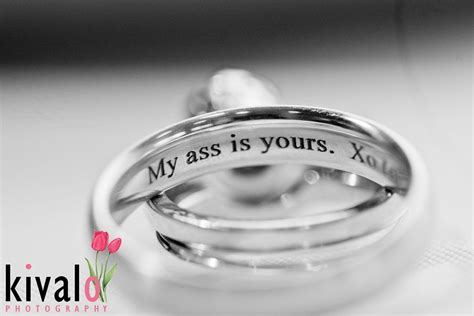 Funny Wedding Ring Inscription By Our Member Kivalo Photography Cool Wedding Rings Engraved
