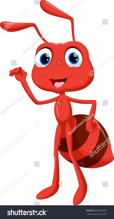 Illustration Cute Ant Cartoon Stock Vector 334932401 Shutterstock