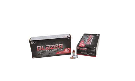 Cci Blazer 9mm Luger Aluminum 115 Grain 50 Rounds Box No Tax