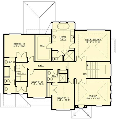 Hampton House Plan 4 Bedrooms 3 Bath 3240 Sq Ft Plan 88 477