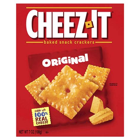 All orders are custom made and most ship worldwide within 24 hours. Sunshine Cheez-It Original Snack Crackers - 7 oz Cheese ...