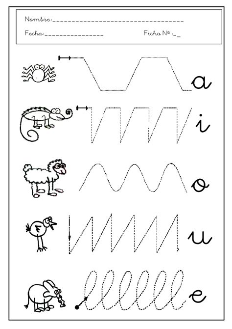 Vocales Para Trazar E Imprimir