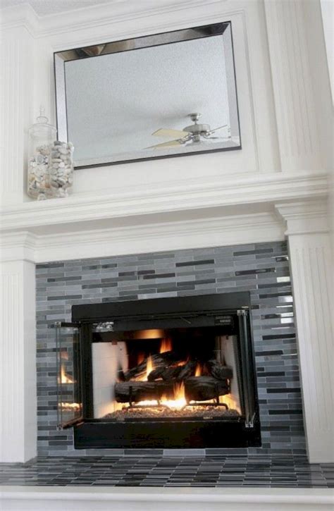 22 Wonderful Fireplace Tile Design For Amazing Home Decoration Glass