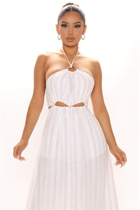 Summer In Cannes Maxi Dress Whitecombo Fashion Nova Dresses