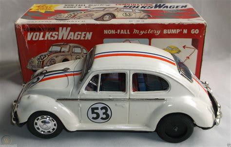 Vintage Herbie The Love Bug 53 Volkswagen Battery Operated Tin Toy