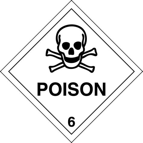 Poison 6 Labels From Key Signs Uk