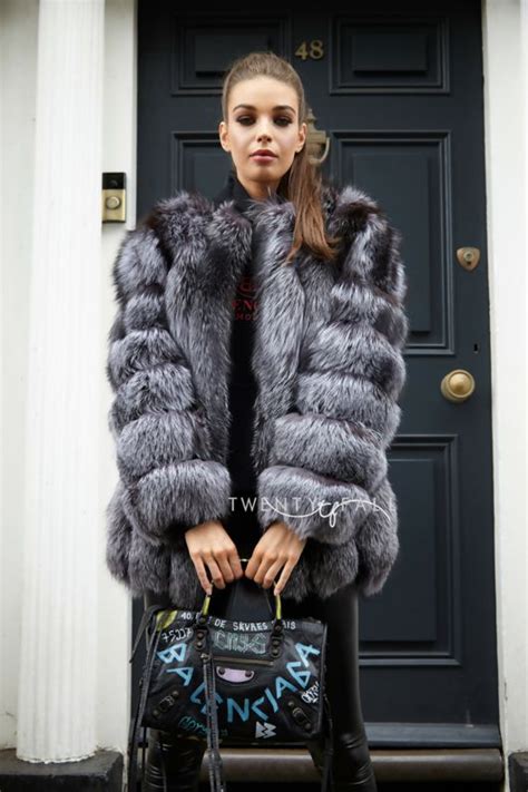 Silver Fox Fur Coat