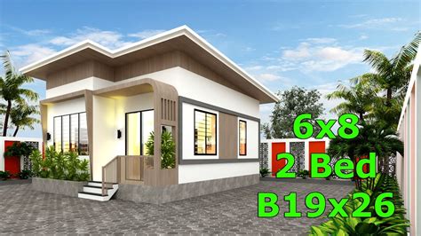 Small House Design Plans 6x8 With 2 Bedrooms Youtube