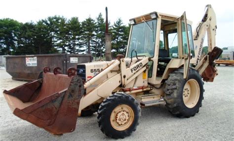 1987 Ford 655a Tractor Backhoe Loader Awd 970221