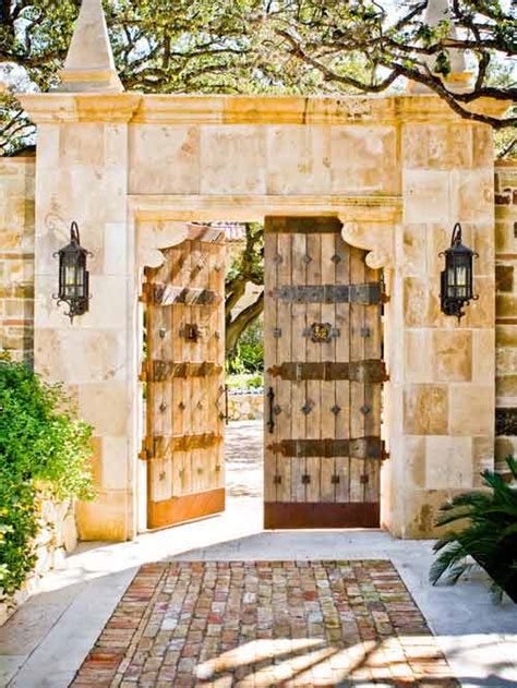 Give Your Home A Stylish Look With Wooden Style Main Gate Decorchamp