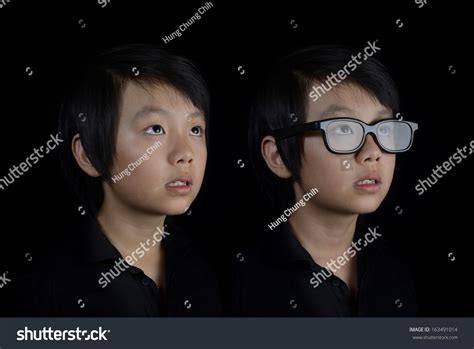 Handsome Asian Boy Without Glasses Glasses Stock Photo 163491014