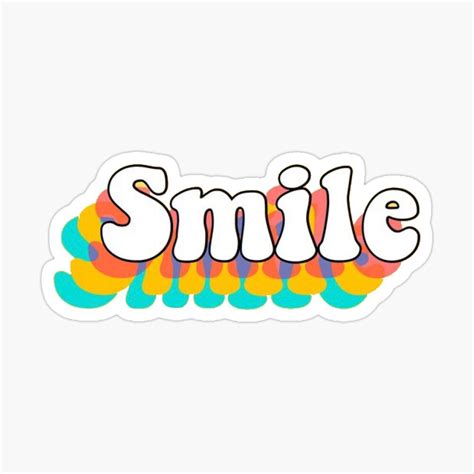 Smile Sticker By Laurenn Happy Stickers Positivity Stickers Vinyl