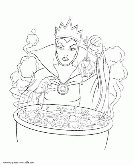 Evil Queen From Snow White Of Disney Coloring Pages Printablecom