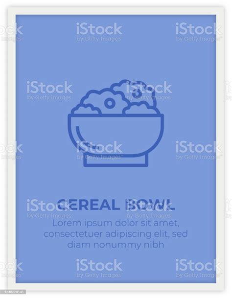 cereal bowl single icon poster design stock illustration download image now art bowl