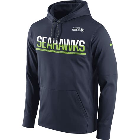 Mens Nike College Navy Seattle Seahawks Sideline Circuit Pullover