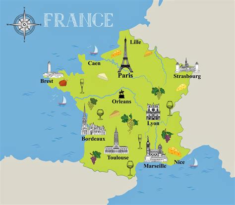 Mapa De Atracciones De Francia