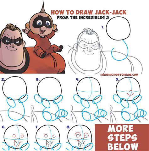 Preview How To Draw Jack Jack Parr Incredibles Drawing Tutorial My