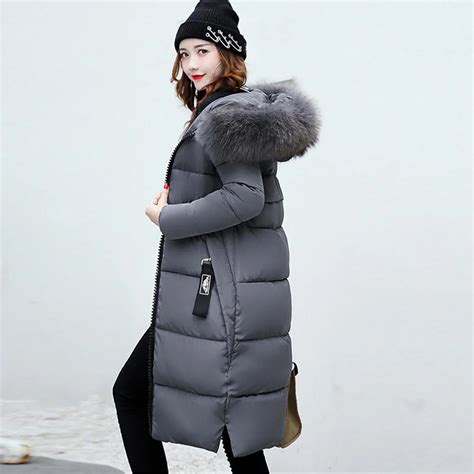 women warm winter windproof high quality thick puffy parkas luxury designers long white duck