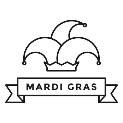 Mardi Gras Hat Badge Stroke Png And Svg Design For T Shirts