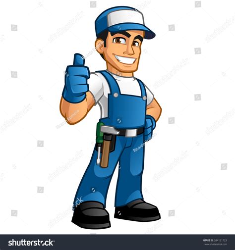 Handyman Wearing Work Clothes Belt Tools Stock Vector Royalty Free