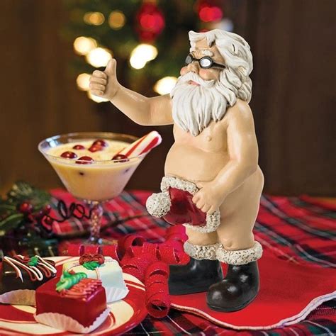 Sculpted With His Characteristic Fur Lined Boots And Pointed Stocking Hat This Naked Santa