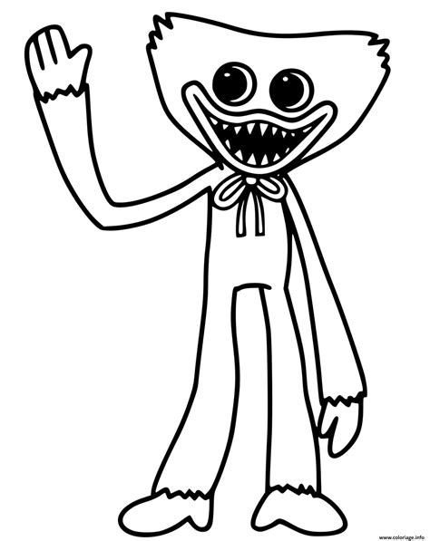 Imprimer Coloriage Huggy Wuggy Serviratusd