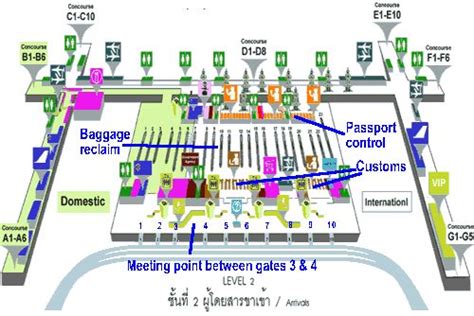 Airport Meeting Map Suvarnabhumi Airport Airports Terminal Airport Map