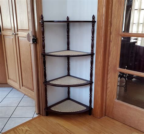 Vintage Corner Floor Shelves Etsy