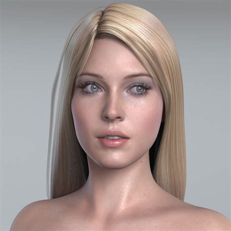 mikaela5 female character 3d model sharecg