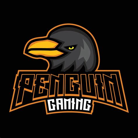 Penguin Gaming Logo Vector Template Esports Logo Wildlife Animals