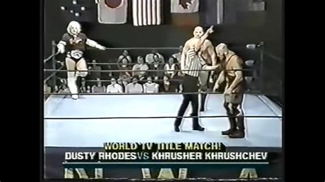 Tv Title Dusty Rhodes Vs Krusher Kruschev Saturday Night April 20th
