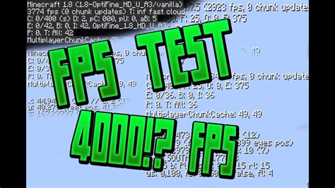 Minecraft Fps Test ¡ 4000 Fps ¿ Youtube