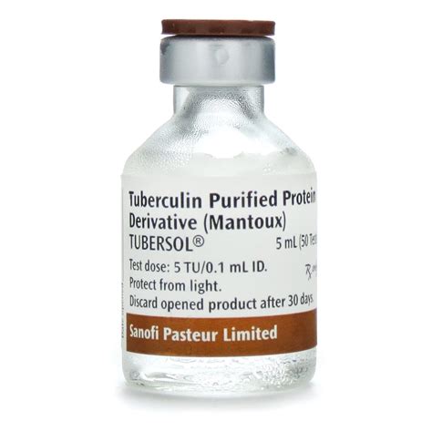 Tubersol Tuberculin Purified Protein Derivative Mantoux Mdv